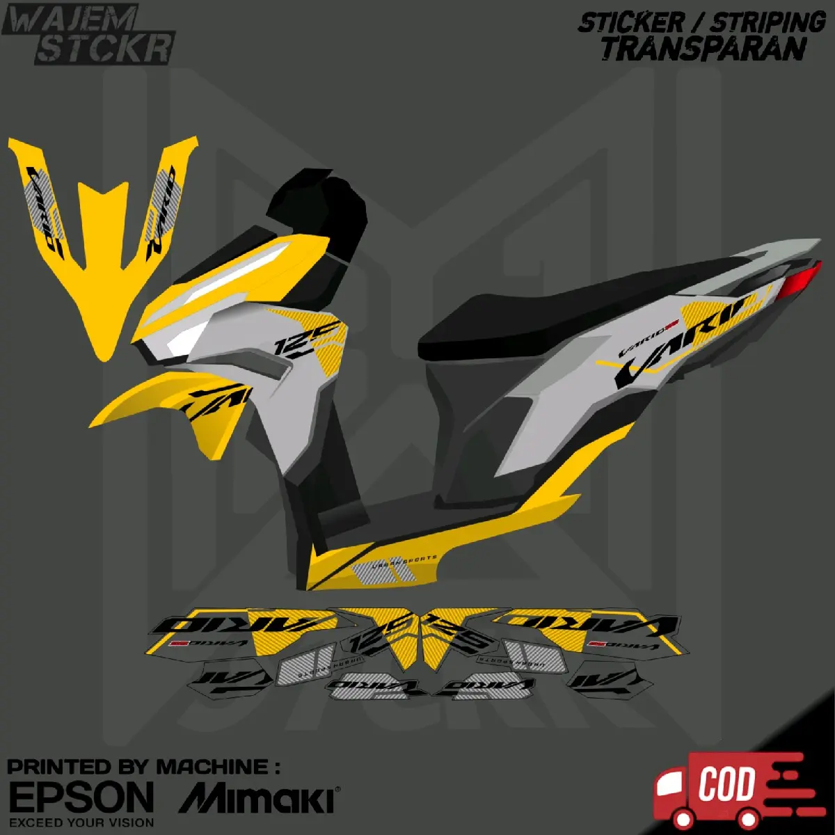 STRIPING TRANSPARAN VARIO 125 NEW 2023 GEN 2 CUSTOM MALAYSIA