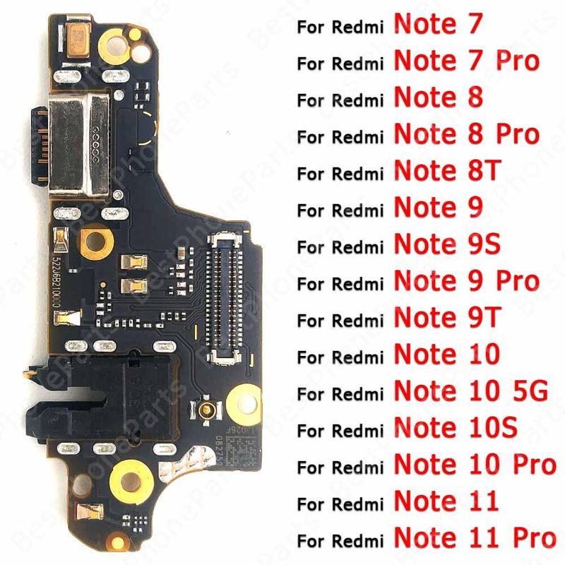  Bo mạch sạc chính hãng cho Xiaomi Redmi Note 11 10 10S 9 9S 9T 8 8T 7 Pro cổng sạc Usb thay thế 