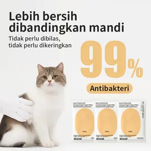 【COD】【ready stock】DOUNAI TisuBasah Anjing Kucing Sarung Tangan PembersihSpa Murah | Pet Spa Cleaning Gloves | Pet SoftPet Wipes Dog Cat | Tissue Basah Anabul HewanPeliharaan Tanpa Mandi handuk  kucing  cepat  kering