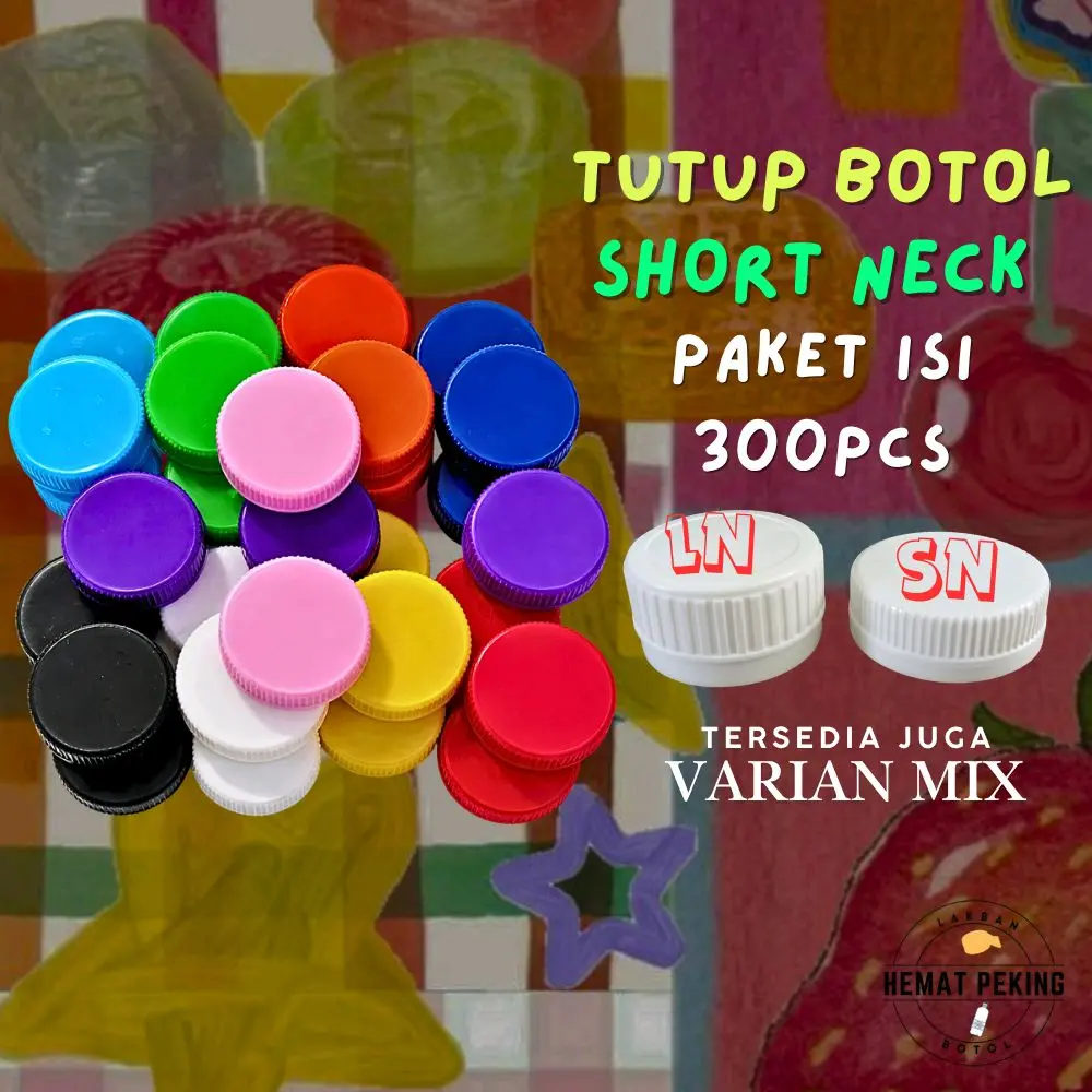 (ISI 100 PCS) Tutup Botol Plastik Air Mineral Segel BARU  Long Neck dan Short Neck  HARGA GROSIR