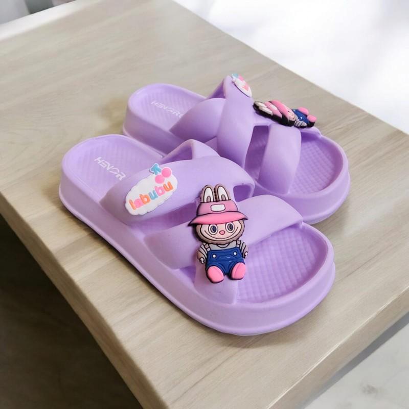 Product Introduction of Sandal Anak Perempuan Motif Silang Labubu Hr8031 Viral Sandal Wedges Anti Slip Ringan Nyaman 10