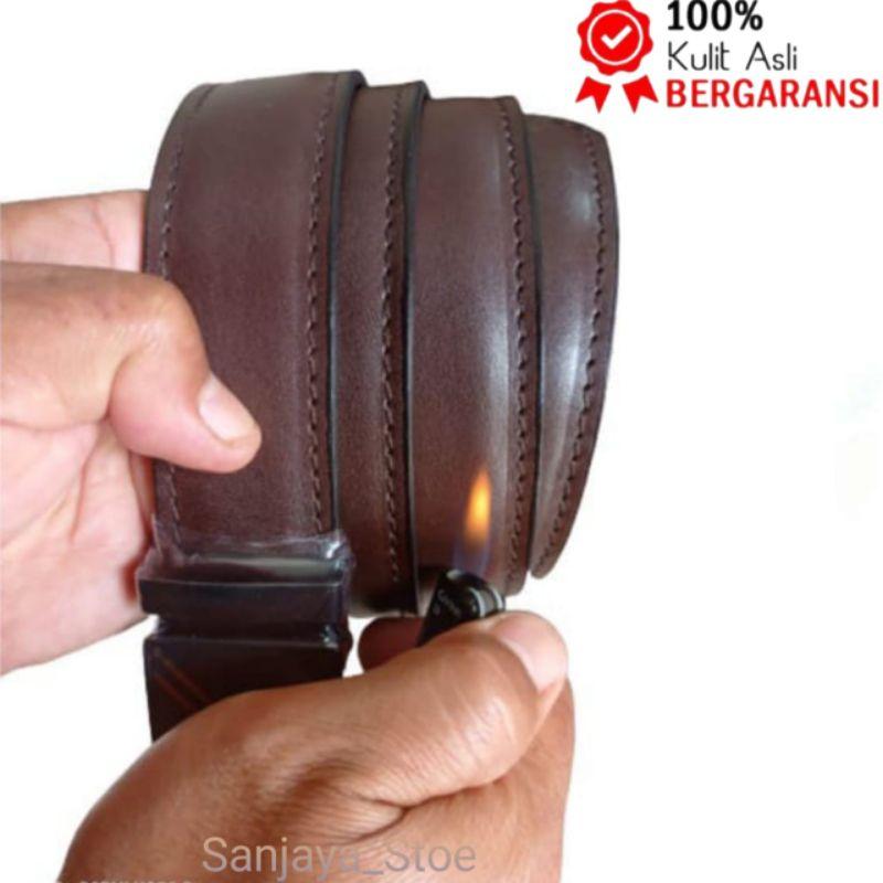 Ikat Pinggang Pria Kulit Asli Sapi Gesper Sabuk REL Jumbo 2