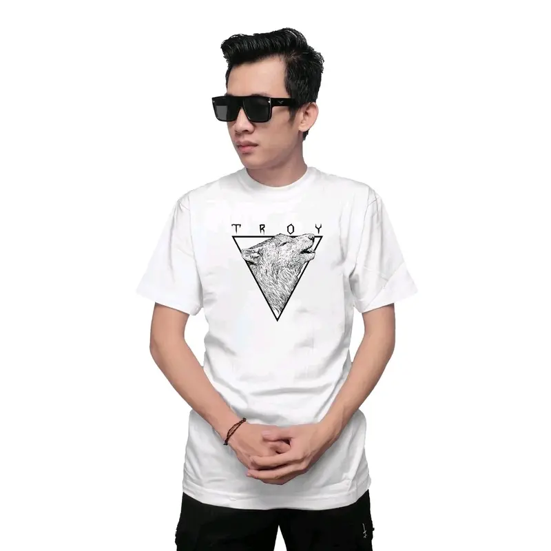 Troy CPNY T-shirt Wolf triangle MT 2161 White 1