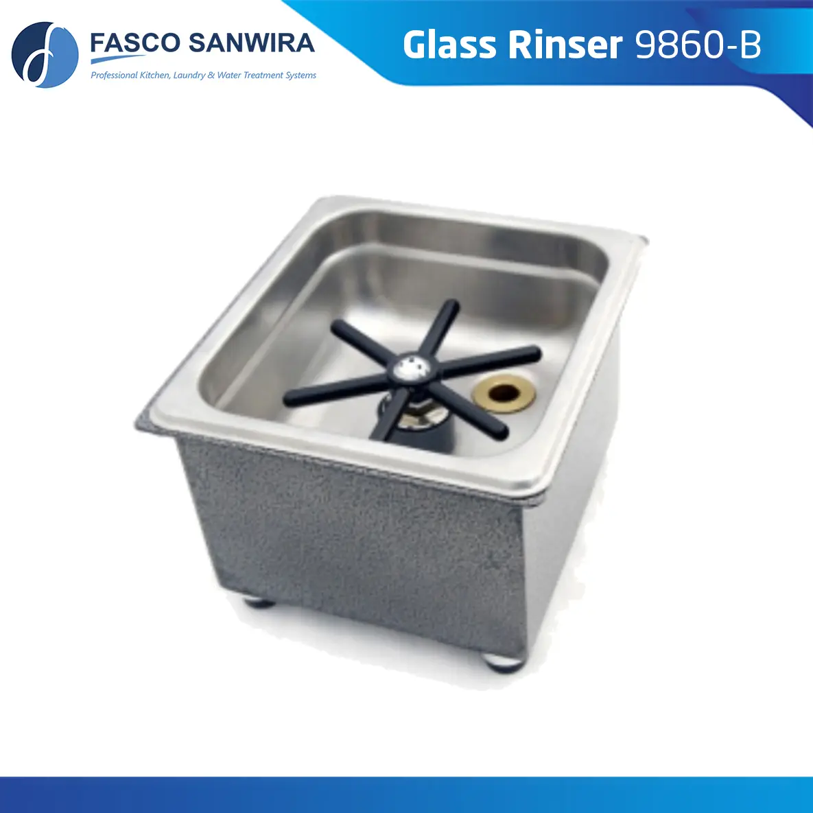 Glass Rinser Type 9860 B, Top rinse , Pre rinse