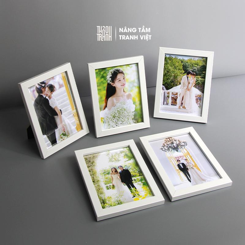 Khung Hình 13x18cm Để Bàn & Treo Tường - Tặng Kèm In Ảnh Theo Yêu Cầu - Khung Ảnh Cưới Nhựa Sang Trọng Thảo Tranh