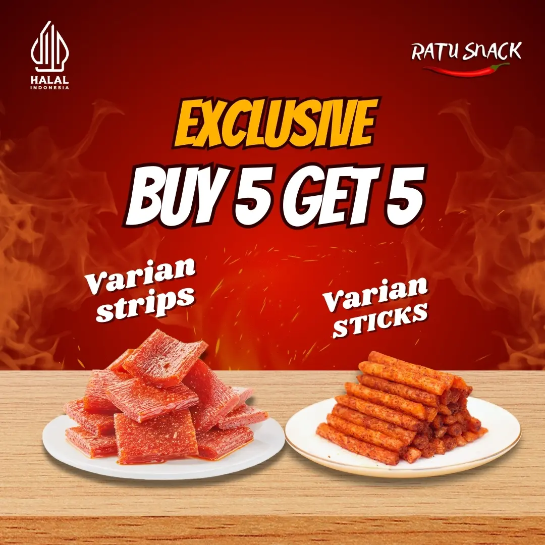 Ratu Snack - Mix Lembar dan Stick  Snack Camilan Pedas Manis dan Gurih