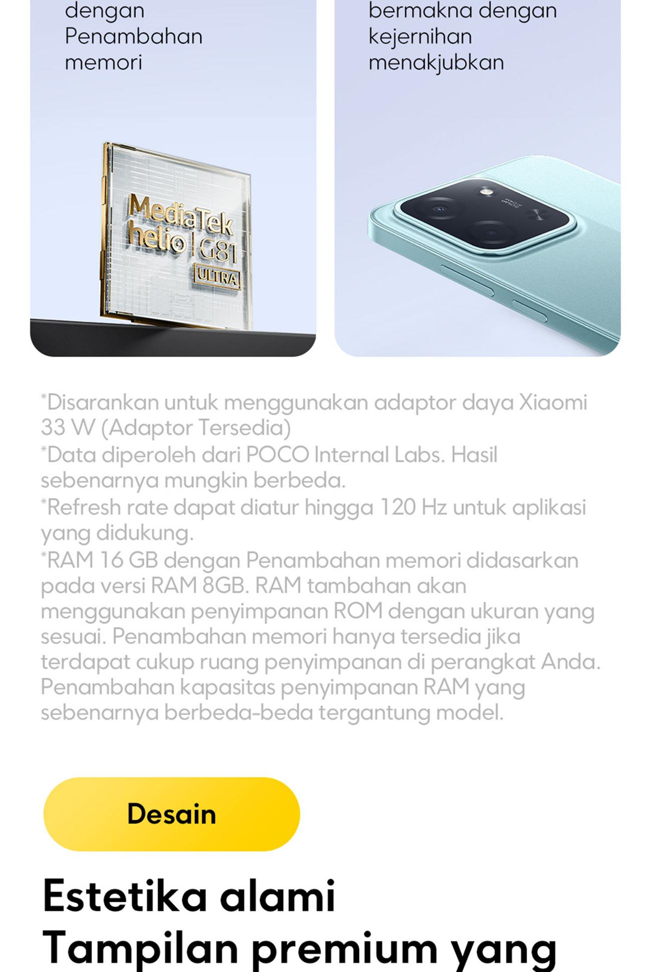 [Ibnu] POCO C85 (6/128 GB) (8/256 GB) Baterai besar 6000mAh dengan pengisian daya 33W | Ekspansi RAM hingga 16GB | Layar imersif 6.9" 120Hz | 50MP kamera ganda AI [Official Store]