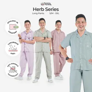 [BEST SELLER] Nyonya Piyama Herb Series Pajamas Poly Bamboo Pria Set Celana Panjang