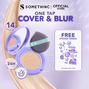SOMETHINC COVERBLUR Pro Filter Breathable Cushion SPF 40 PA++++ - Seamless Cushion Dengan High Coverage Smooth Satin Finish Ringan Digunakan Di Wajah Tahan Lama Non Comedogenic Mengandung Skincare 14 Shades - Waterproof