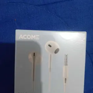 【BISA COD】ACOME Wired Earphone Headset Stereo 3D Bass Jack 3.5mm Semi In-Ear AW10 White - Garansi Resmi 12 Bulan