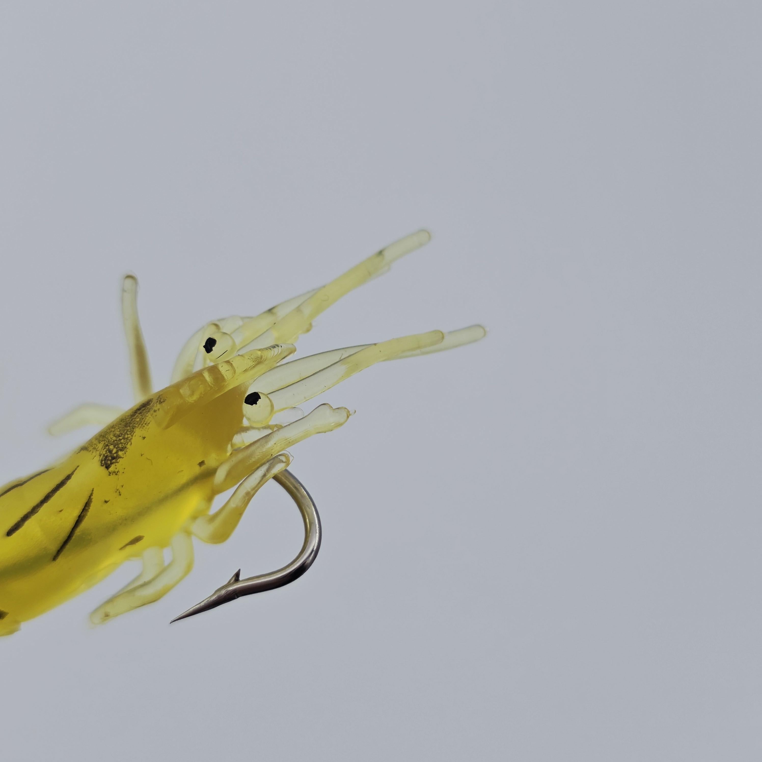 10Pcs Soft Lure Umpan Udang Tiruan 4cm Bahan Silikon Lembut Dengan Kail Stainless Bercahaya untuk Pancing Laut dan Air Tawar Tahan Gigitan Kualitas Premium Ready Stock COD Cepat Kirim Garansi Produk Original