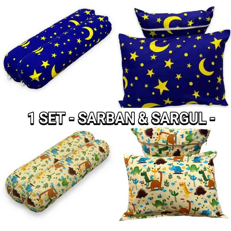 SARUNG BANTAL MOTIF UKURAN 45X60 / SARUNG GULING UKURAN 30X90 SUDAH TERPASANG TALI