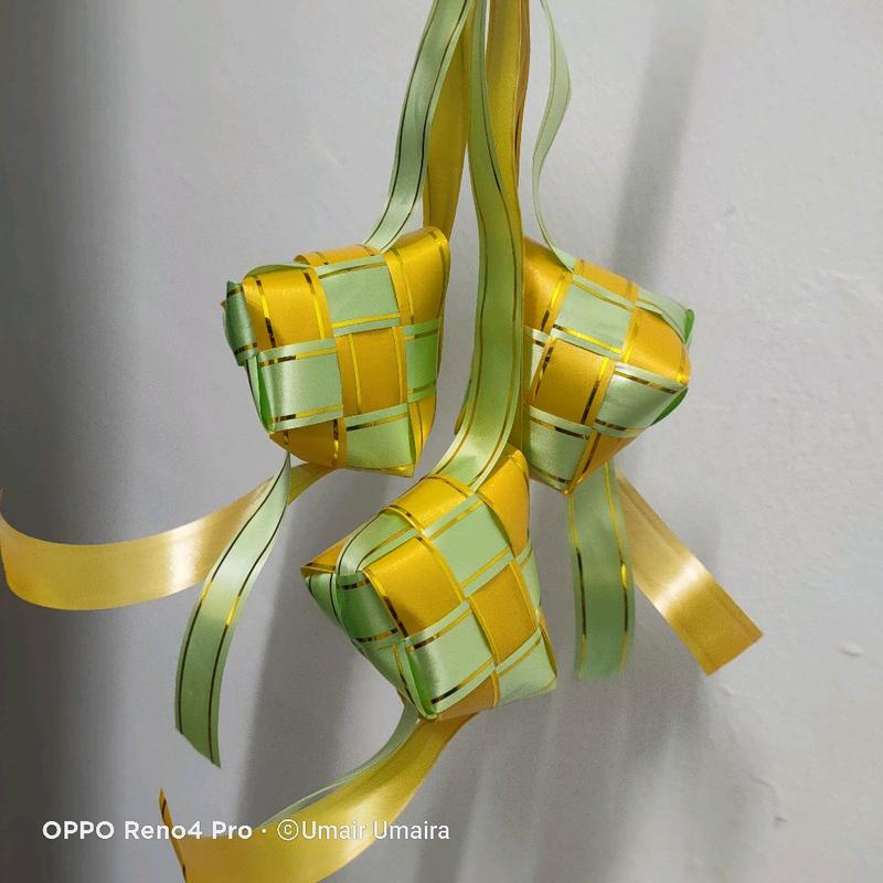 Ketupat Ribbon Hiasan Raya - Dekorasi - Decorations 10 pcs - TikTok ...