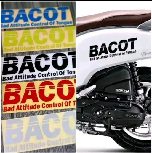 stiker cutting bacot stiker motor helm mobil keren