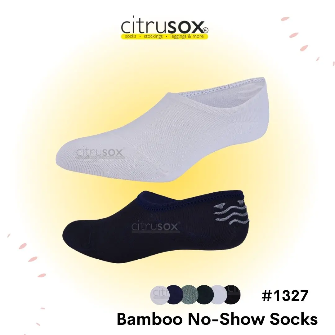 CITRUSOX Bamboo Cotton No-Show Socks with Non-Slip Silicon Inner Heel (Menswear, Men, Hidden, Invisible) (25-28 cm fits EU 41-45) #1327