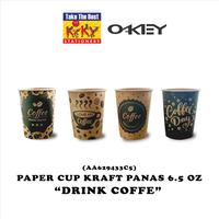 Gambar OKEY Paper Cup 6,5 Oz KRAFT  - 1 Pack isi 50 Pcs Gelas Kertas Kopi Tahan Panas - Motif dari Kiky Stationery Kota Administrasi Jakarta Barat 1 Tokopedia