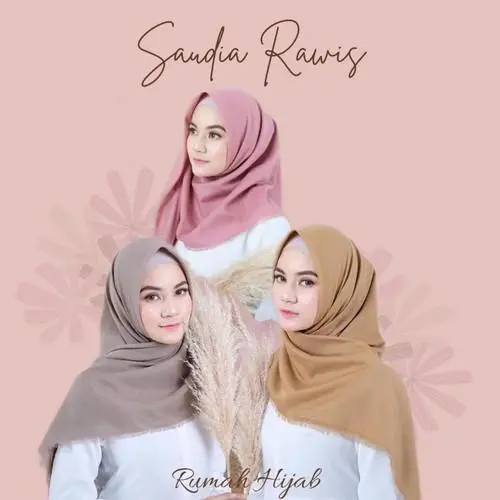 Jilbab Anak Sekolahan Saudia Rawis/Hijab Segi Empat Saudia Rawis Part II