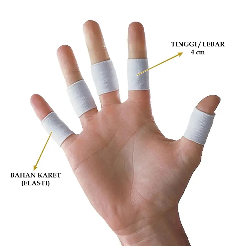Finger Support Futsal Voli Basket - Pelindung Jari Tangan Deker Karet Jari Elastis 1