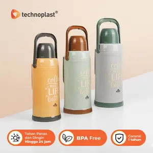 Technoplast Termos Air Panas Dengan Pegangan | Next Plastic Coffee Vacuum Flask 2.0L