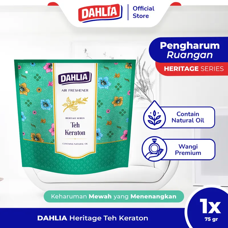 Dahlia Air Freshener Heritage Series Teh Keraton isi 1 75gr Pengharum Ruangan | Wangi Mewah, Menenangkan 0