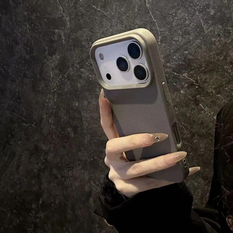 Bộ vỏ điện thoại vân hạt vải cao cấp phù hợp với iPhone18/17/16/15, vỏ điện thoại 14/13/11/7/17pro/17promax thiết kế tối giản, độc đáo, kiểu mới dành cho 16plus/16pro