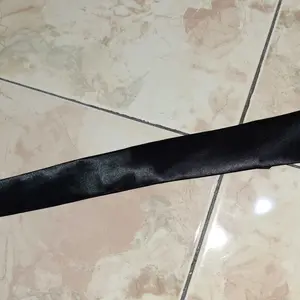 Dasi resleting siap pakai hitam polos 2inch