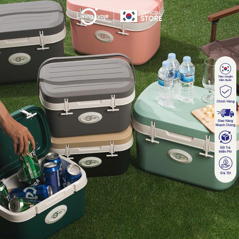  Thùng đá dã ngoại Living On 6L & 11L & 25L thùng đá giữ nhiệt nhựa PP an toàn thiết kế hiện đại 