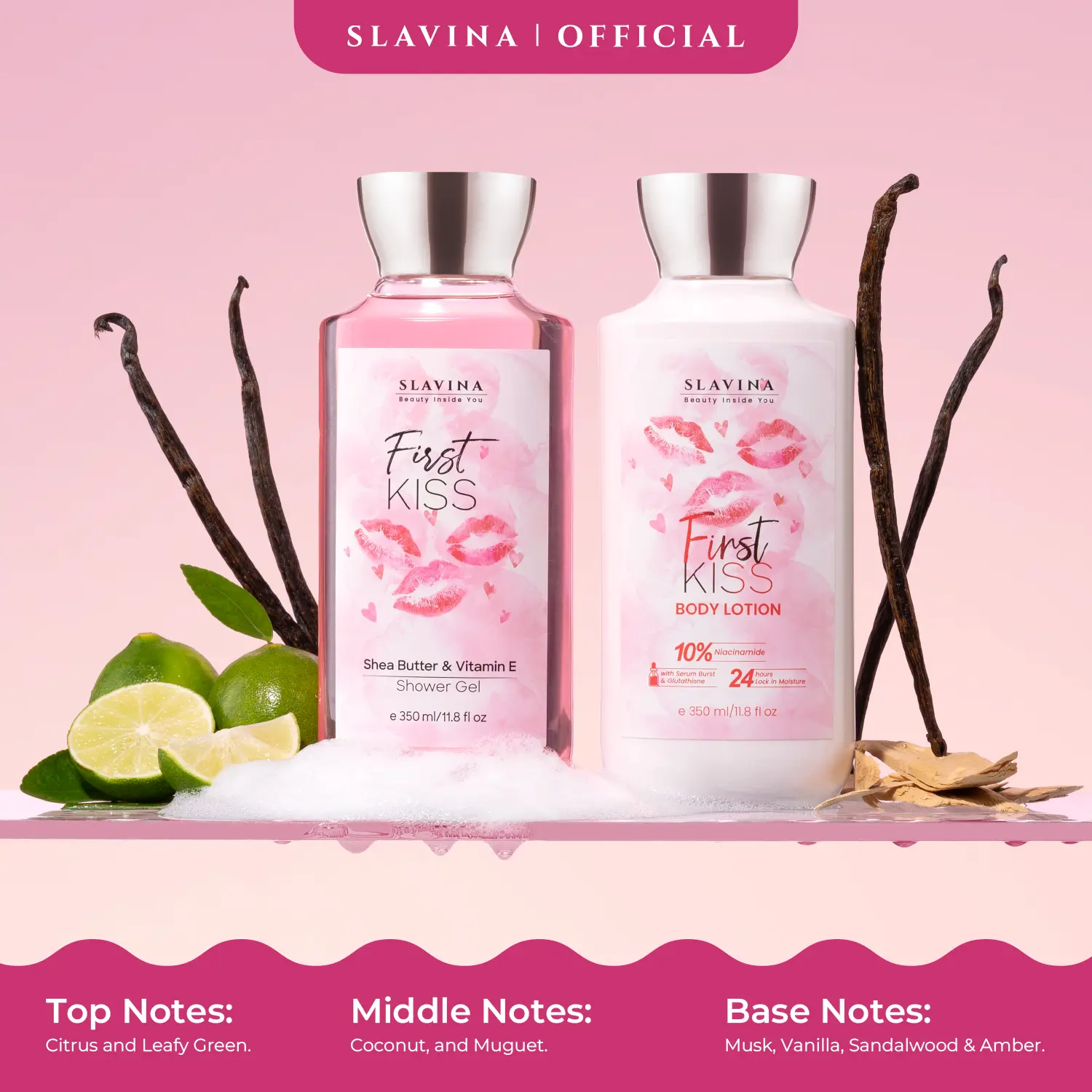 Body Lotion + Shower Gel First Kiss