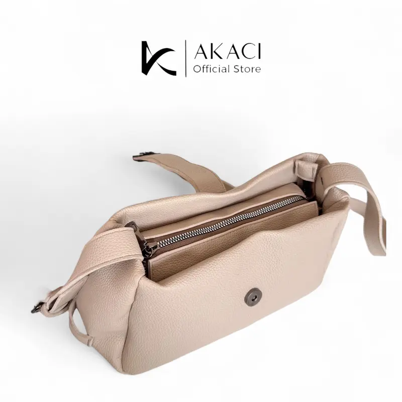 Shoulder Bag wanita NAOMI Akaci 09-8477 Bahan kulit sintetis 1 ruang Tas selempang cewek terbaru tas kuliah kerja simpel murah 3