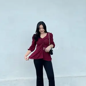 tesha.id | BAILA BLOUSE | atasan wanita blouse serut depan Casual