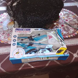 Mainan Helikopter Remote Control RC Terbang Sensor Tangan LED USB Cas Anak Anti Banting