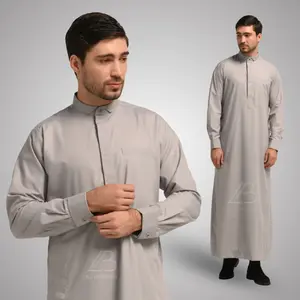 Al Bukhori - TENCEL Gamis Thobe Jubah Pria Bodyfit Reguler Dewasa Premium Lengan Panjang - Jubah Hanif