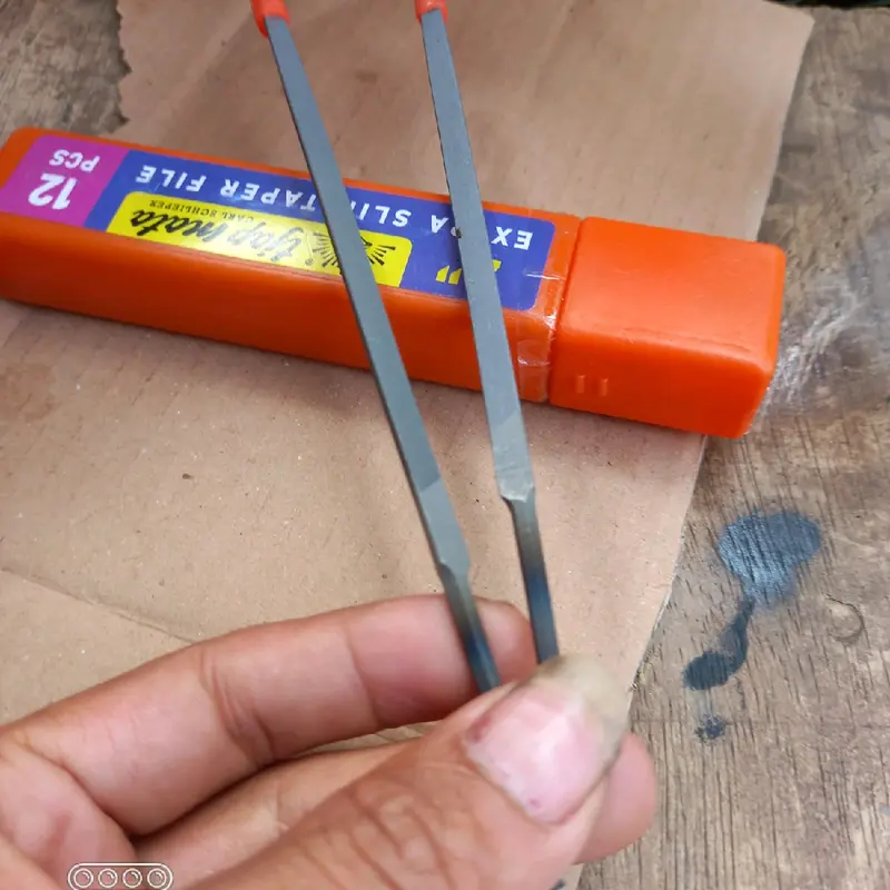 kikir gergaji kayu segitiga cap mata 4 3 5" Asli super slim / kikir segitiga 3 4 5" cap mata Asli 7