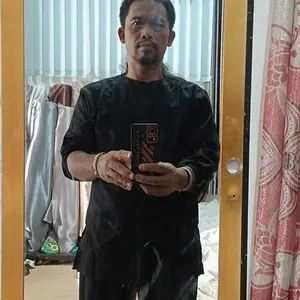 Setelan Pangsi Hitam dan Putih Lengkap Dengan Ikat Kepala