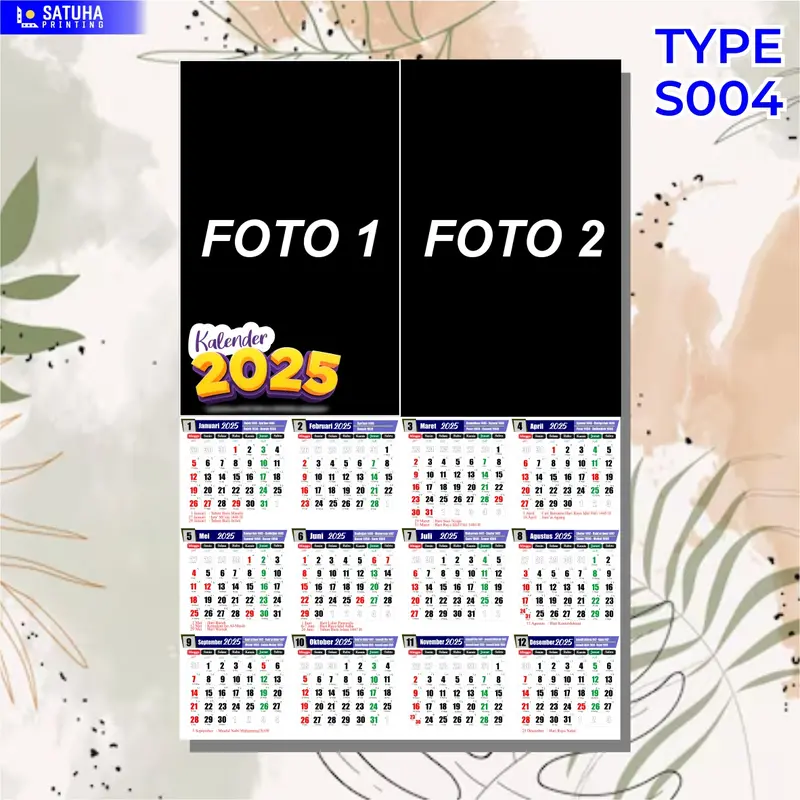 KALENDER CUSTOM SUKA-SUKA MURAH 12 BULAN BAHAN TEBAL 4