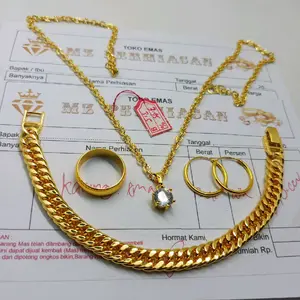 Bisa Cod Terlaris Satu Set Perhiasan Wanita Dewasa Kekinian Free Surat Dari Toko