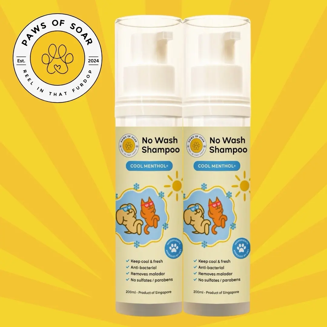 Improved formula [FDA Compliant] Double Bundle PawsofSoar No Wash Shampoo Cooling Menthol+