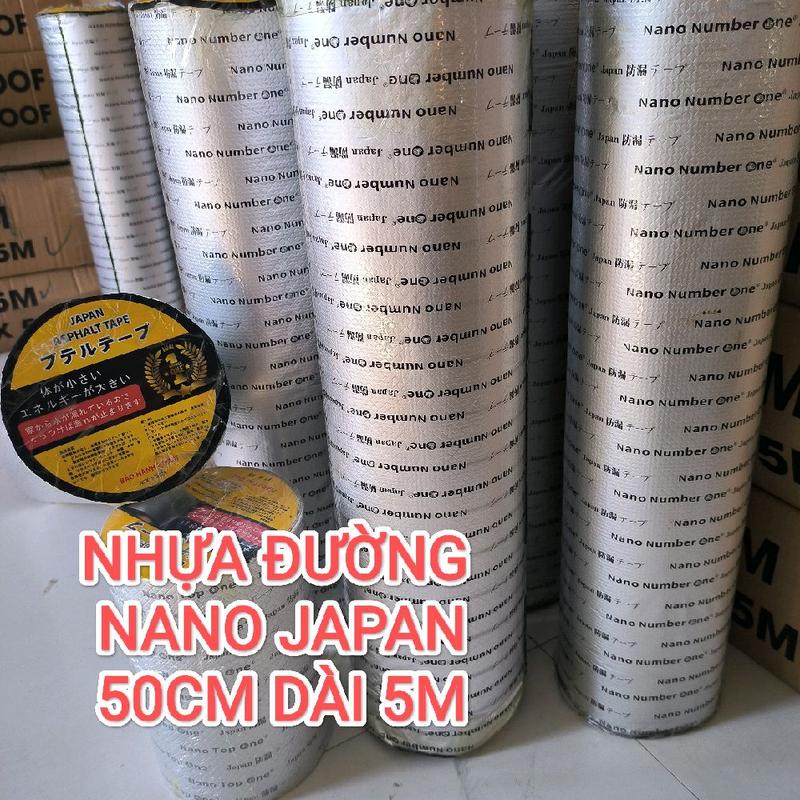 50cm×5m Băng Keo Nhựa Đường Chống Thấm Nano Nhật Bản,Vá Mái Tôn dán Trần Nhà Ống Nước.