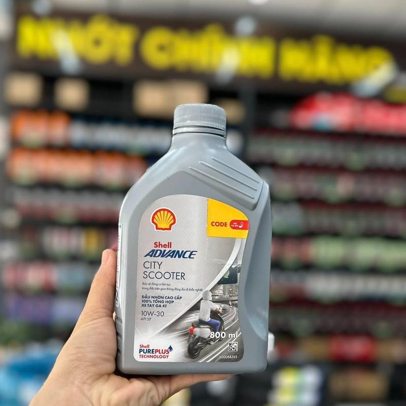  Nhớt Shell Advance City Scooter 10W30 nhớt tổng hợp dành cho xe tay ga chuyên đi trong phố  940016  