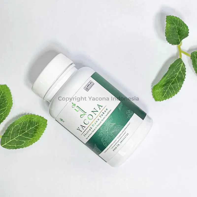 Yacona Yakona Herbal Diabetes - Kapsul Herbal Alami untuk Kontrol Gula Tinggi dan Perbaikan Pankreas - 60 Kapsul, BPOM 4