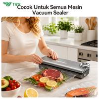 Gambar TNW Plastik Vacuum Sealer 40PCS Emboss Vacuum Makanan Polos 20x25cm Food Grade - Kantong Vacuum dari TNW Home Kota Tangerang 5 Tokopedia