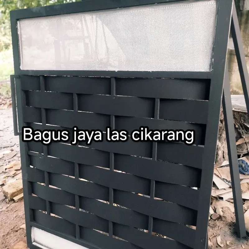 pager besi minimalis model anyam 2