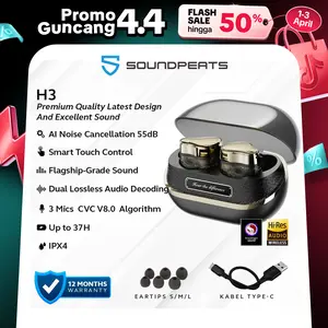 SoundPEATS H3 Wireless Noise Reduction with Snapdragon Sound & aptX Lossless