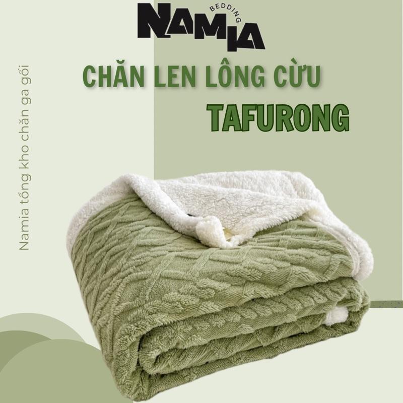 [DEAL ƯU ĐÃI] Chăn lông cừu TAFURONG 2 mặt ,dệt đan len mặt trước, mặt sau lông cừu giữ ấm rất thích