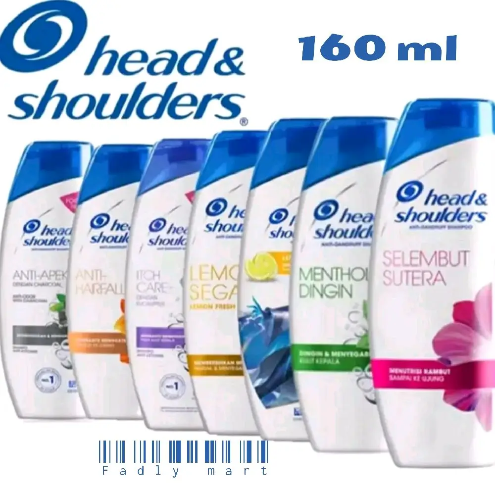 Head&Shoulders Shampoo Cool Menthol 160ml - Anti Ketombe, Membersihkan, dan Menyejukkan Kulit Kepala - Lemon, Pria