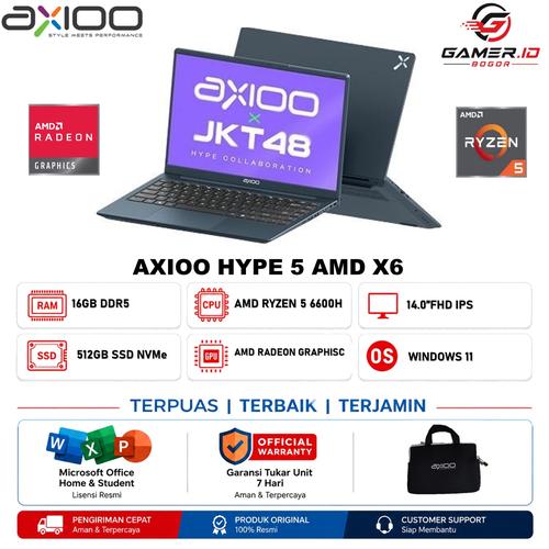 Promo AXIOO HYPE 5 AMD X6 - Ryzen 5 6600H 16GB 256GB / 512GB 14