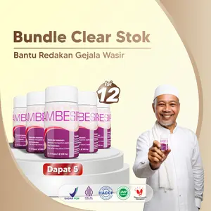 [CLEAR STOK 2026]DAPAT 5 BOTOL Ambesir Kembang Bulan ISI 12 Kapsul - Herbal Bantu Redakan Gejala Wasir Ambeien