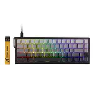 ATTACK SHARK X68 HE 急速トリガー対応メカニカルゲーミングキーボード 60% 有線TKL、調整可能なアクチュエーション、ホール効果マグネット式スイッチ、8kHzポーリングレート、RGBバックライト、トップマウント、PC/Mac向け eスポーツゲーマー向け