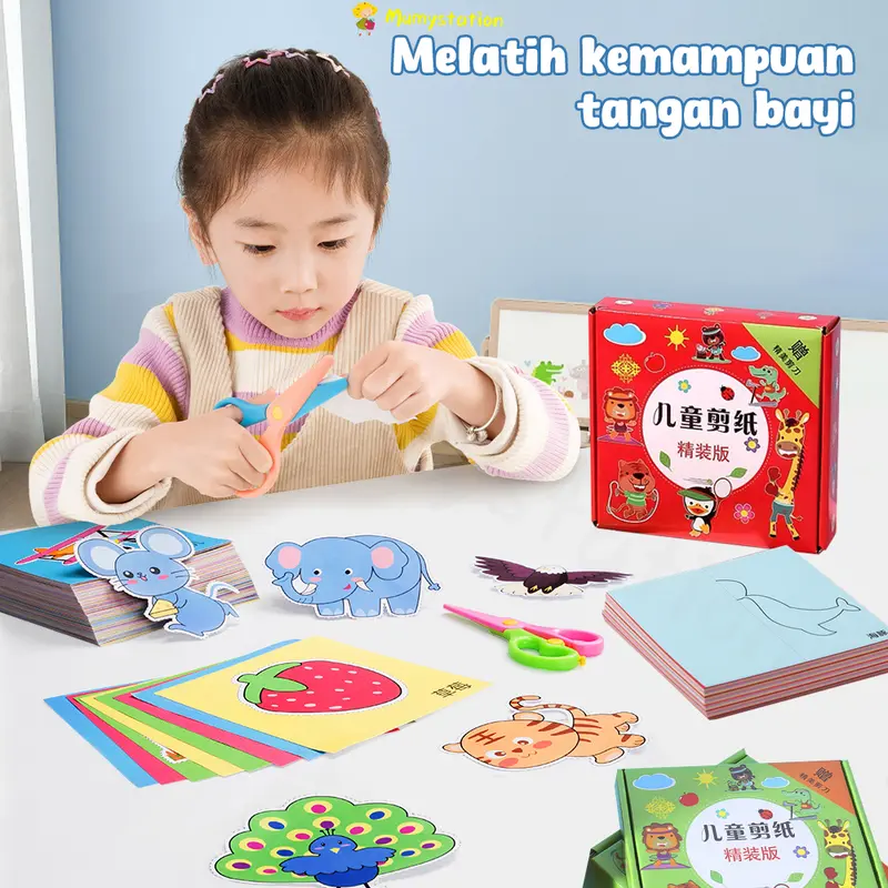 Mumystation DIY Paper Cutting Anak Cutting Paper Set Prakarya Anak Mainan Edukasi Anak 1