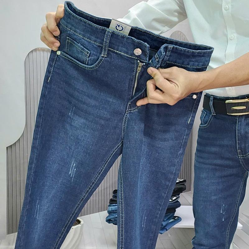 Quần Jean Nam Co Giãn Xanh Đen Xước - Giá Rẻ, Phong Cách Trẻ Trung 2